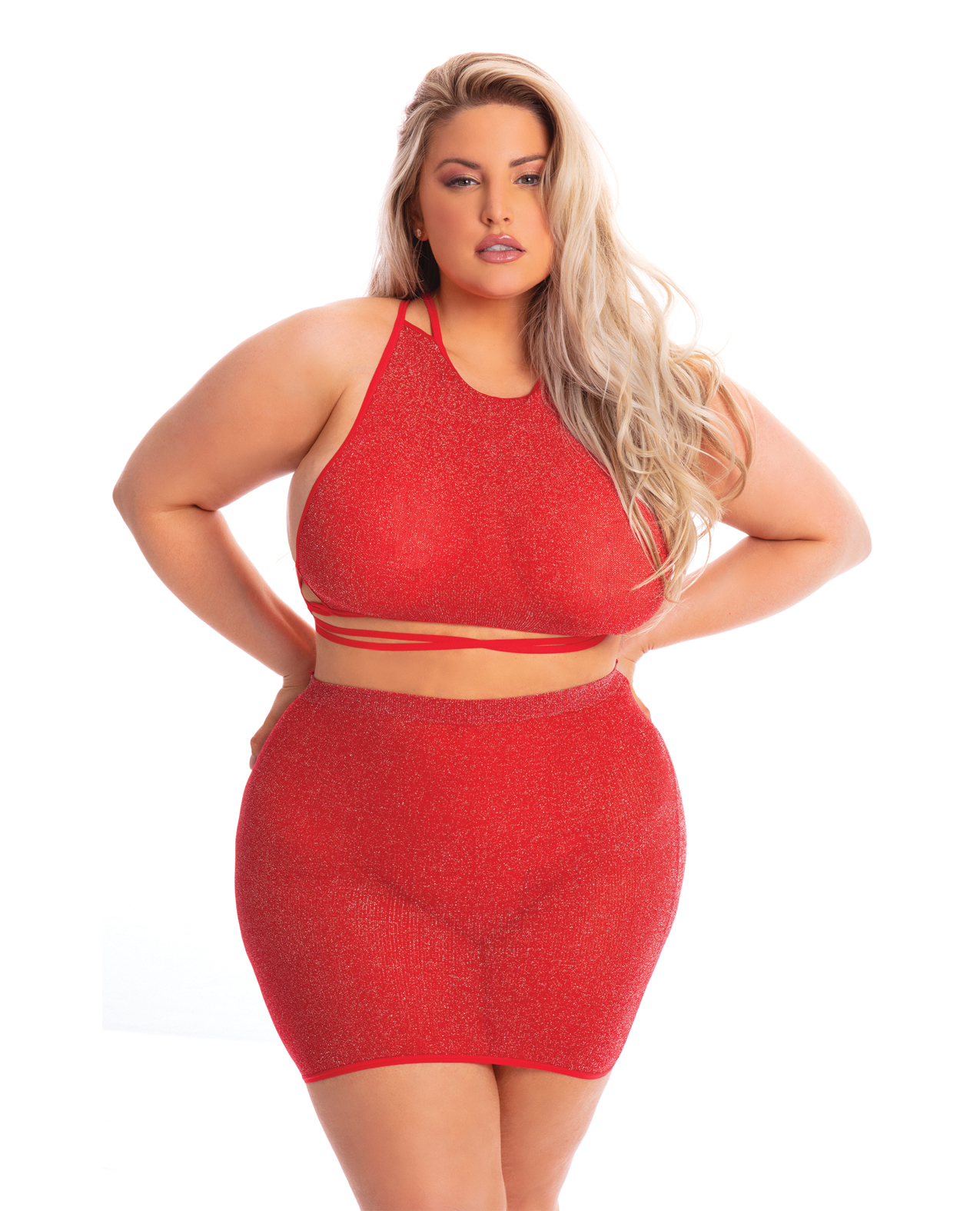 Pink Lipstick Midnight Sun Skirt Set QN